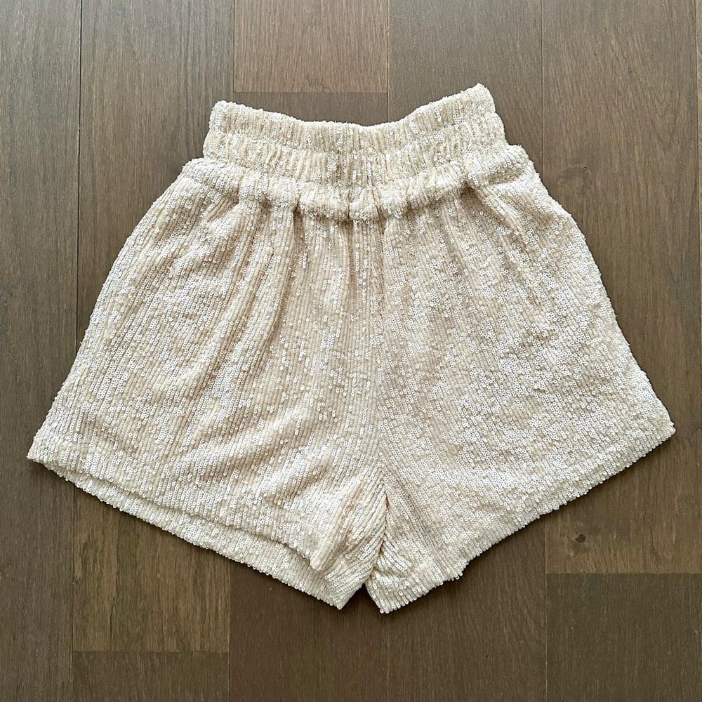 Generation Love Elise Sequin Sparkle Shorts Elastic Waist Party Shorts Club - Picture 7 of 9